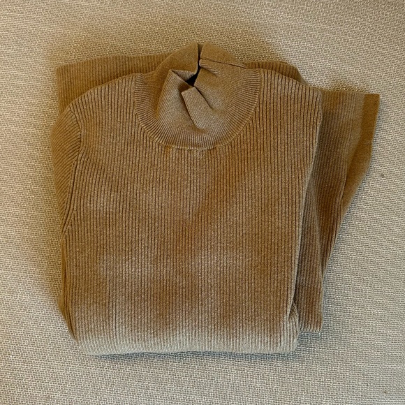 ✨ SALE✨Sezane Harper Midi Knit Dress - Camel Beige Tan Wool Blend French Holiday - Picture 4 of 9